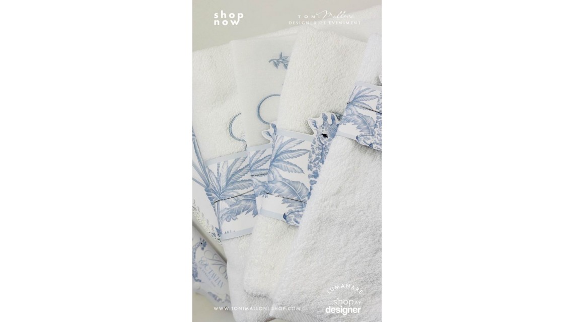 Trusou botez Safari Bleu personalizat băiat – tematică jungle elegantă 10